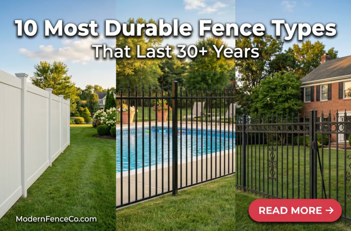 10 most durable fence types compared - vinyl aluminum and wrought iron fences in New Jersey